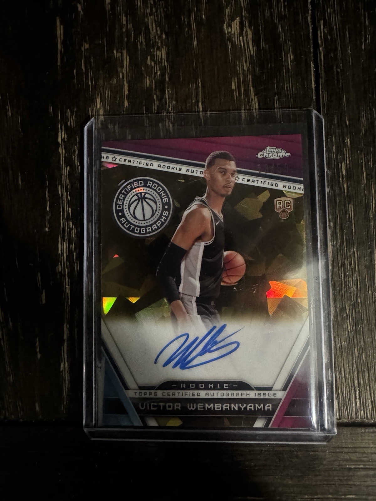 2023-24 Topps Chrome Sapphire Victor Wembanyama Rookie Auto RC Gold 13/50