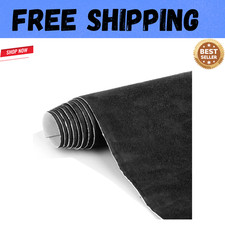 Suede Wrap Self-Adhesive Black Suede Car Interior Wrap 17in x 70in Microfiber...