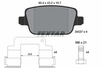 Textar 2453701 Bremsbelagsatz, Scheibenbremse FüR Land Rover