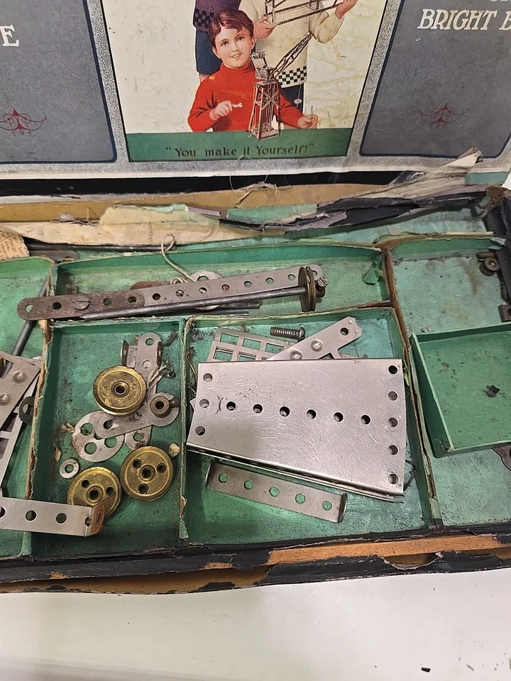 Vintage Meccano Erector Set 1 & Accessory Set 1A Original Boxes - Parts - Image 4 of 4