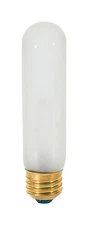 Satco S3701 120V Standard Base Frosted 25T10 Tubular Light Bulb 25W (Pack of 10)
