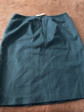 LOFT Women  s Teal Wool Blend Lined Pencil Skirt   Size 14   NWT   89 Retail