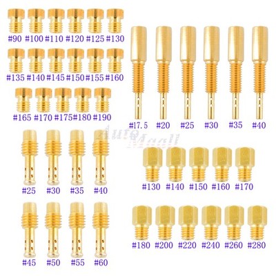 42pcs Carb Main Pilot Slow Jet for Mikuni RS34 RS36 RS38 RS40 Flat Slide Rack