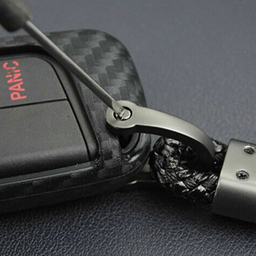 For Jeep Renegade Dodge Chrysler 300 Carbon Fiber Look Remote Car Key Case - Bild 3 von 5