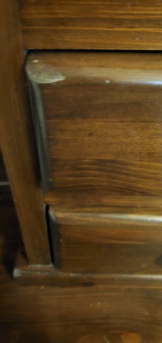 Antiqued Tavern Pine China Cabinet Hutch Drop Down Dry Sink - Picture 16 of 17