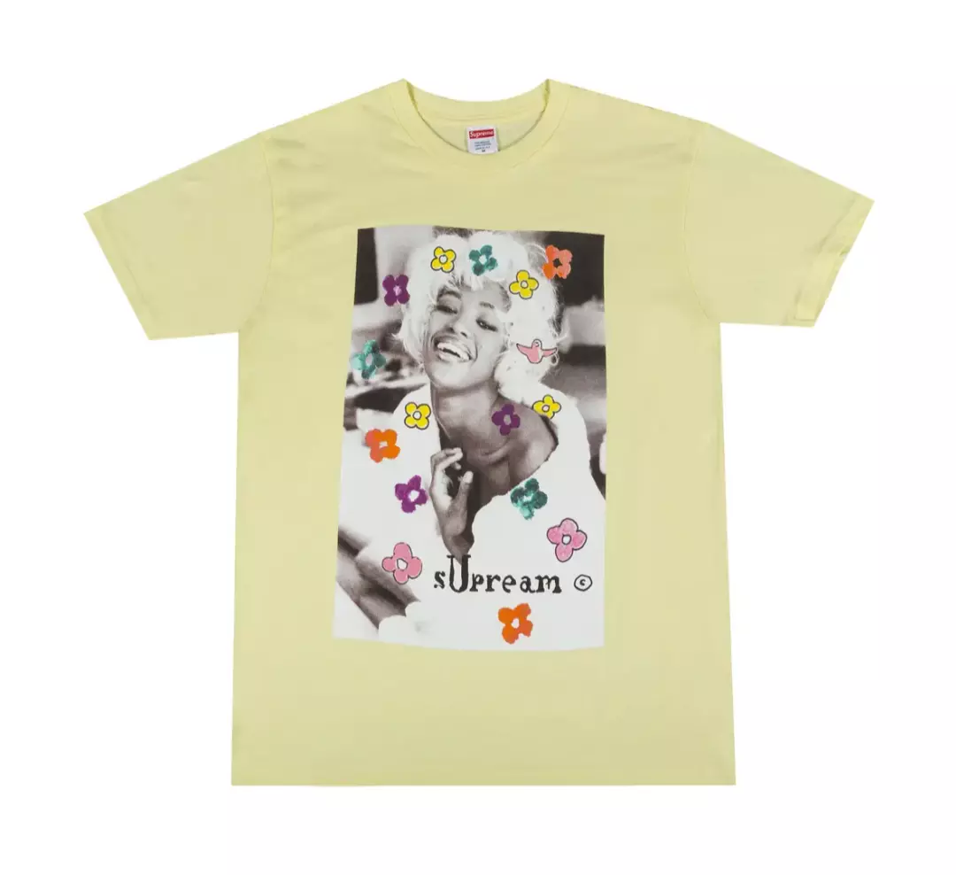 Neuf ! T shirt Naomi Supreme S/S 20 (jaune pâle) grand