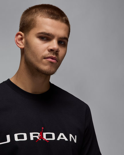 Nike Jordan Air Men's T-shirt IB7353-010 Black/White US Size XS-3XL New - Picture 3 of 7
