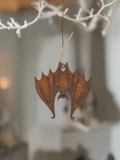 Bat Hanging Ornament Rustic Metal