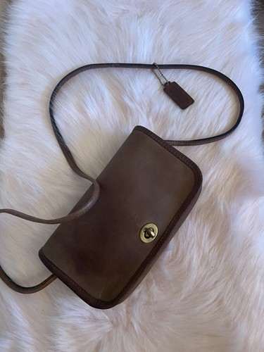 Coach vintage Brown leather City crossbody bag Small RARE BAG 191-1243 - Picture 4 of 9