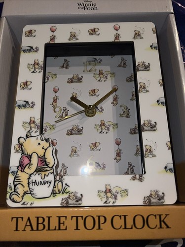 Disney Winne The Pooh Table Top Clock New In Box 6in X 8in - Picture 6 of 6