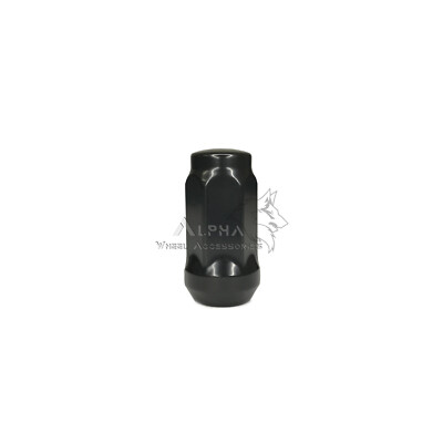 20-Pack Black Bulge Acorn Lug Nuts – 14x1.5 Cone Seat – 1.75" Tall – For Aftermarket Wheels – 19mm Hex