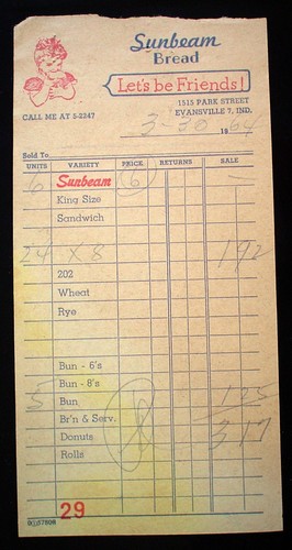 1963-64's AMERICAN INVOICES, COKE,PEPSICOLA, DAIRY, BREAD, POTATO CHIPS, TOBACCO - Picture 7 of 12