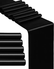 5 Pack Satin Table Runner Silk Smooth Fabric Table Runners for Wedding Birthd...