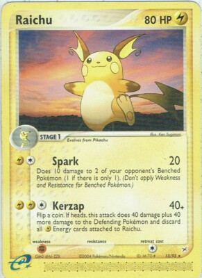 Pokemon Karte Team Magma vs Team Aqua Nr 13/95 Raichu englisch