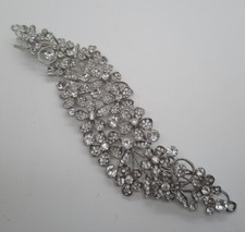 Rhinestone Silver Tone Flower Bridal Headpiece Hair Accessories