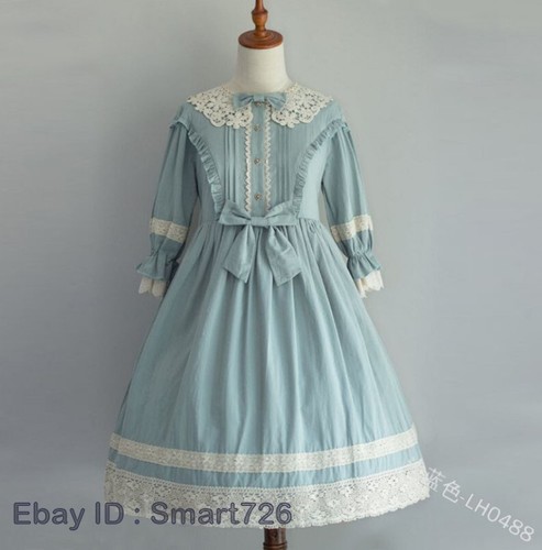 Sweet Cute Lolita Lace Bow Dress Palace Dress Lolita Lace Bow Dress Palace Dress - Picture 14 of 28