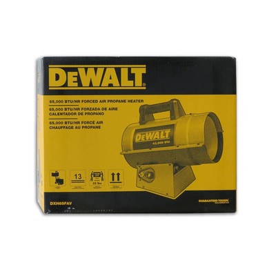 DEWALT 35,000 - 65,000 BTU/HR FORCED AIR PROPANE WORK SPACE HEATER DXH65FAV  | eBay