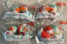 Lot of 4 Packs Infantino Go Gaga Christmas Holiday Rubber Duckie Ducks Bath 0m