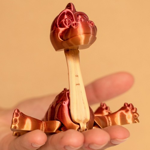 Jumbo Friendly Fidget Dinosaur Brontosaurus | Flexible Articulating Companion - Picture 2 of 280