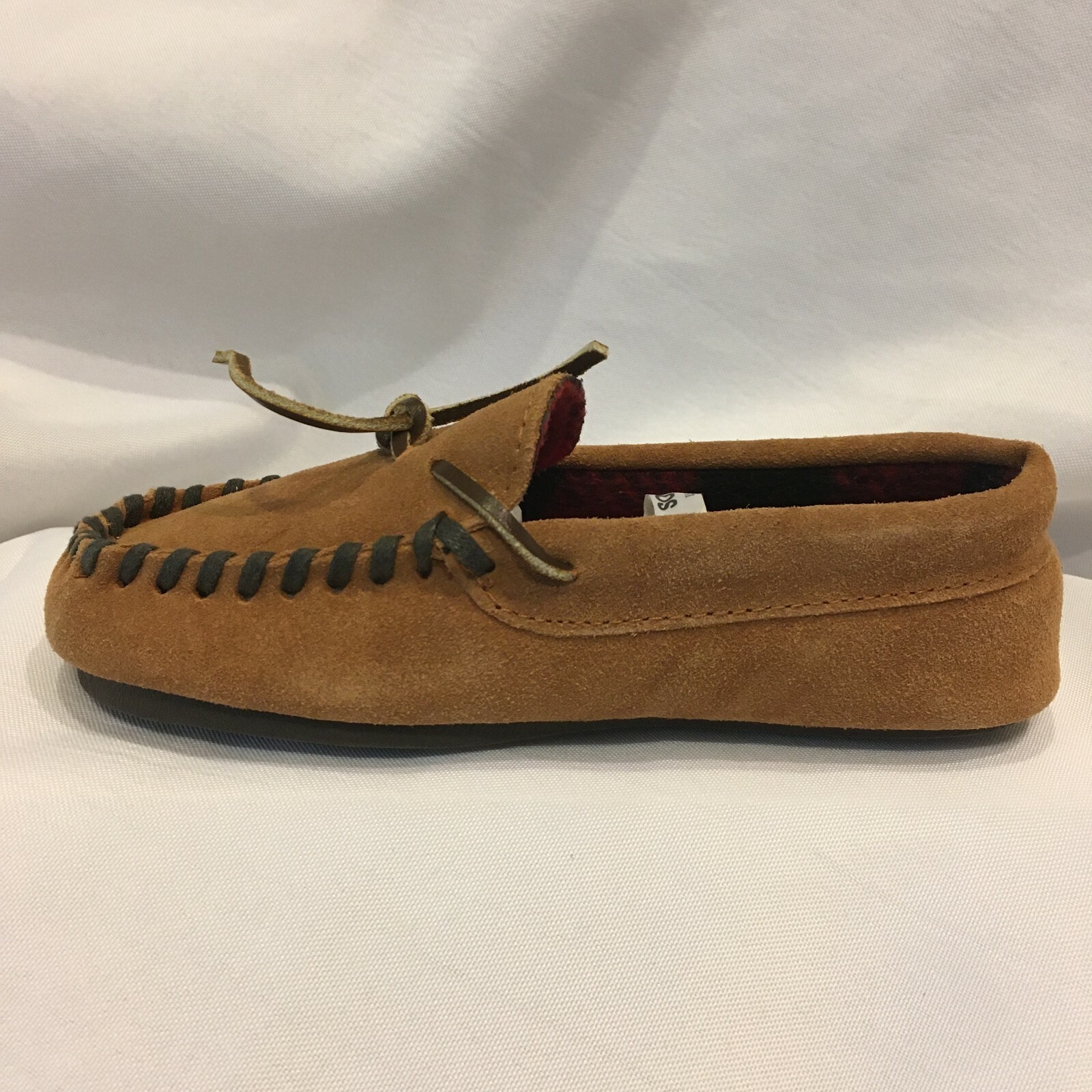 SAOLA NUOVE pantofole per bambini in camoscio TAN con PILE e SUOLA ESTERNA XS (11 12) SPEDIZIONE GRATUITA