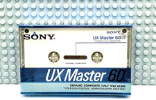 SONY UX MASTER  60  TYPE II  BLANK CASSETTE TAPE 1  SEALED 