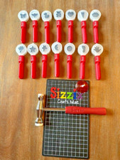 Sizzix Paddle Punch Hand Punch Kit Hammer Crafting Duck Butterfly Palm Tree Bear