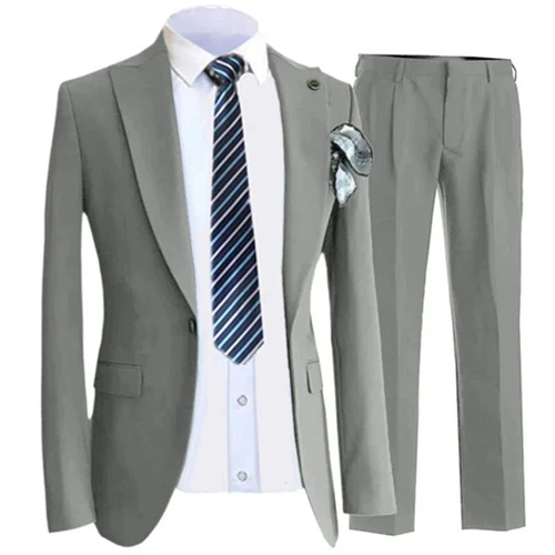 Pants Vest Men Suits Dress 3 Piece Set Male Blazers Wedding Jacket Coat Trousers - Picture 16 of 50