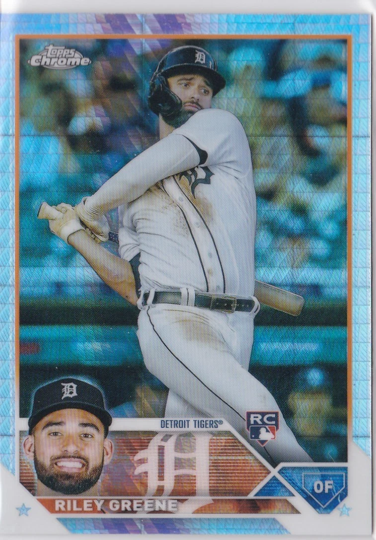 2023 Topps Chrome Riley Greene RC Prism Refractor Detroit Tigers #182