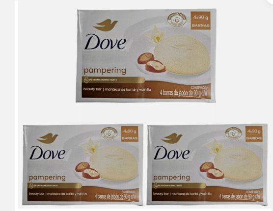 12 x Dove Purely Pampering Shea Butter Soap 90g each