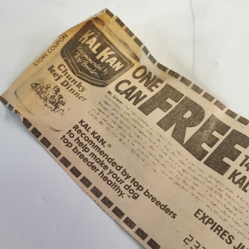 1984 Kal Kan Dog Food Constance Gustnu Circular Coupon Advertisement Newspaper - Picture 7 of 7