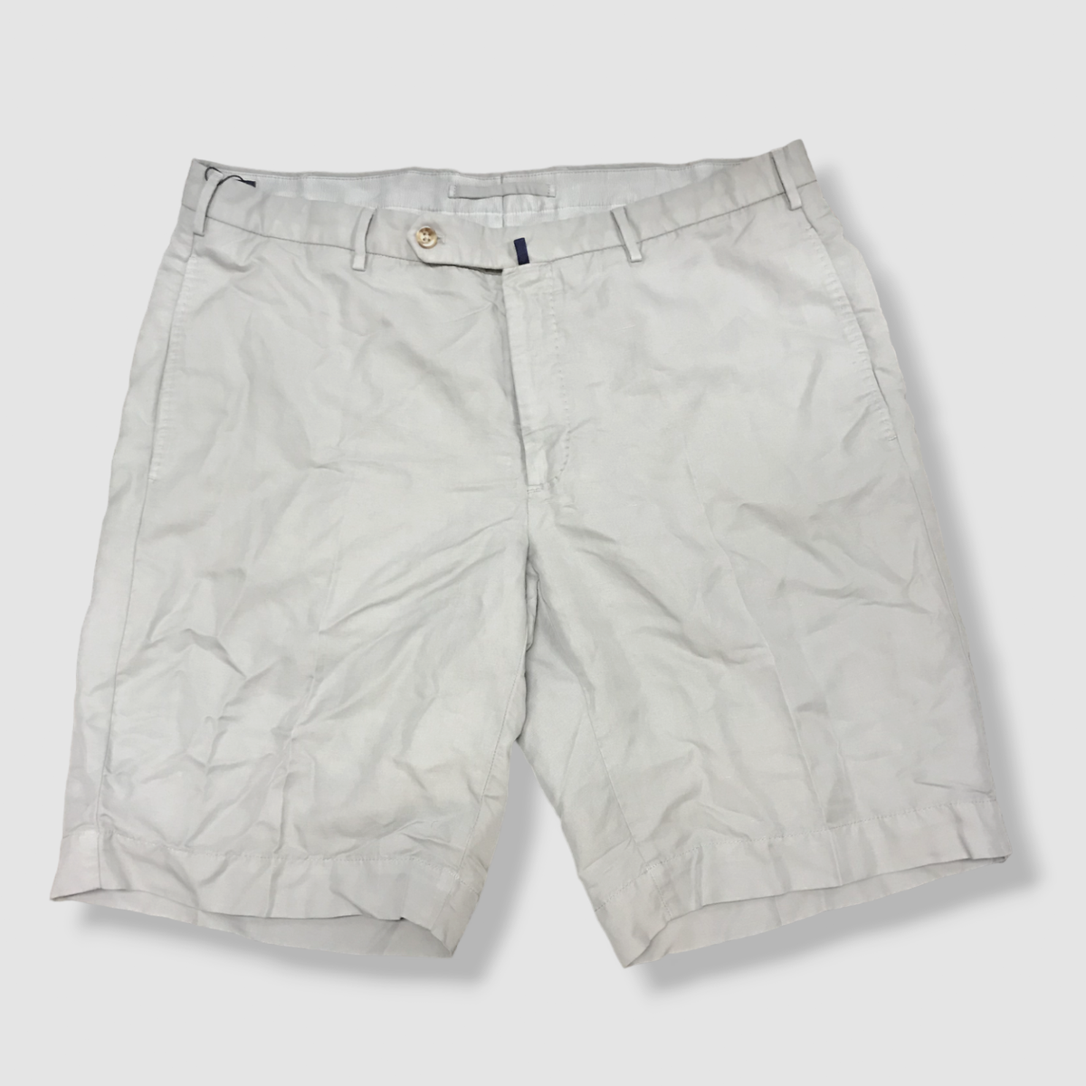$340 Incotex Men's Grey Slim-Fit Linen and Cotton-Blend Shorts