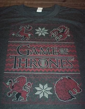 GAME OF THRONES HBO CHRISTMAS SWEATER T-Shirt BIG & TALL 3XLT 3XL NEW