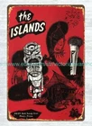 wall art deco The Islands vintage reproduction Tiki Art metal tin sign