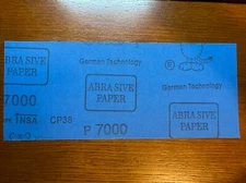 7000 Grit Sandpaper Wet or Dry Sheets, 9" x 3.6" Single or Bulk. Ship from US