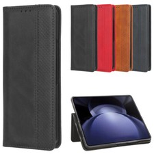 For Samsung Galaxy Z Fold6 5 4 3 2 Slim Shockproof Kickstand Leather Phone Case