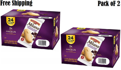 Milano Double Dark Chocolate Cookies [0.98 oz., 24 ct.] (2 Pack)