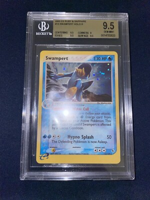 BGS 9.5 GEM MINT Swampert 13/109 Holo Ex ruby & sapphire Pokemon | eBay