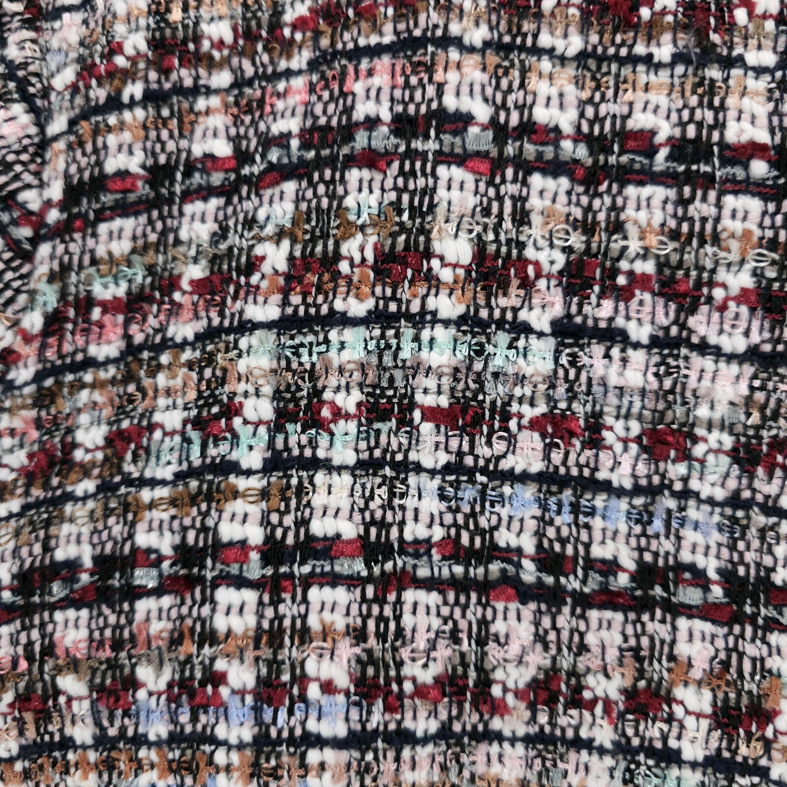 TALBOTS Adele Tweed Jacket Multi Colorful Metalli… - image 3