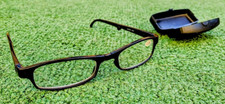  3.00 Compact Reading Glasses Foldable Carry Case Classic Black Frame Reader New