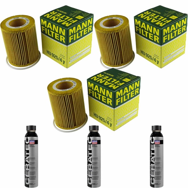 3X MANN-FILTER ÖLfilter FüR Volvo XC90 I 3.2 AWD XC70 II T6 Land Rover-image