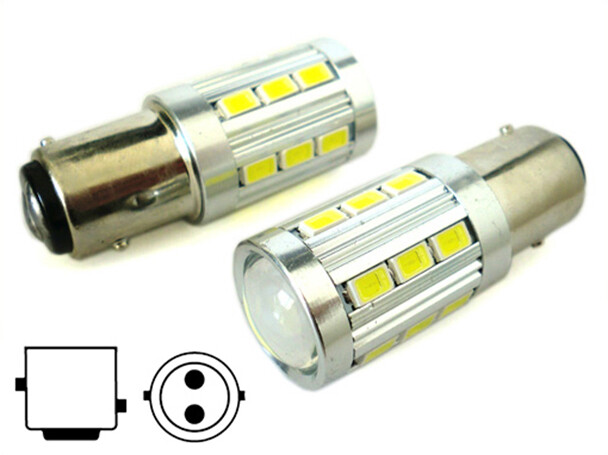 Lampada Led BAY15D 1157 P21/5W 12V 24V 21 Smd 5730 Super Bianco Luminoso Luci Po