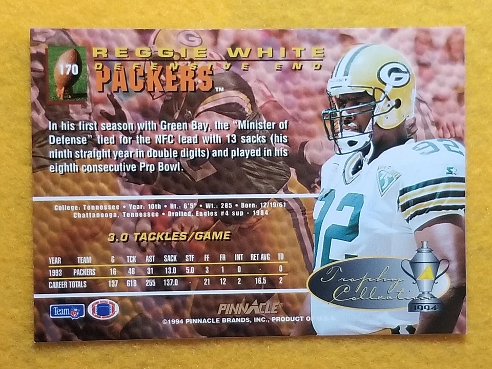 1994 Pinnacle Footbal Trophy Collection -Choose a Card - Image 2 of 4