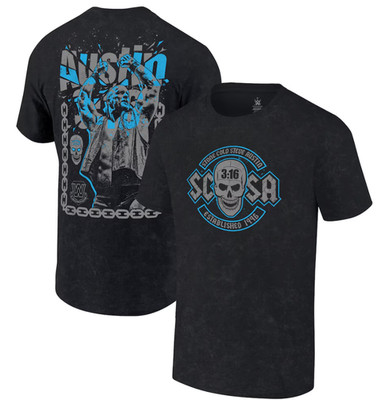 Ripple Junction Black ''Stone Cold'' Steve Austin 3:16 Skull T-Shirt