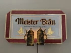 Vtg MEISTER BRAU BEER LIGHTED BAR SIGN 3D STEIN LAGER WORKS 1985 Miller 20 X 11"
