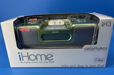 Apple iHome Ih3 Colortunes Alarm Clock Radio Apple iPod Home System Green NIB