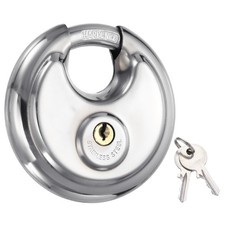 Keyed Alike Discus Padlock 3-1/2" Heavy Duty Stainless Steel Round Disc Lock