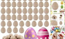 48 Pcs DIY Paper Mache Easter Eggs,3.2"x2.2"Durable Easter Eggs