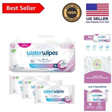 XL Textured Cleansing Wipes for Sensitive Skin - 90 Count, Rinse-Free Hygiene