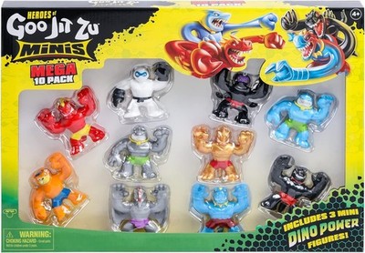 Heroes of Goo Jit Zu Minis Mega 10 Pack Stretchy Squishy 2.5