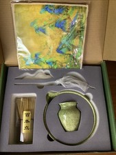 Matcha Tea Set Whisk, Bowl, Scoop, Stand, Cloth Ceremonial Made in Japan